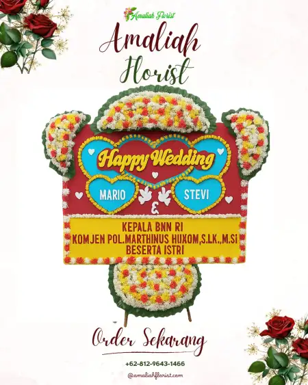 Papan Bunga Pernikahan Margadadi